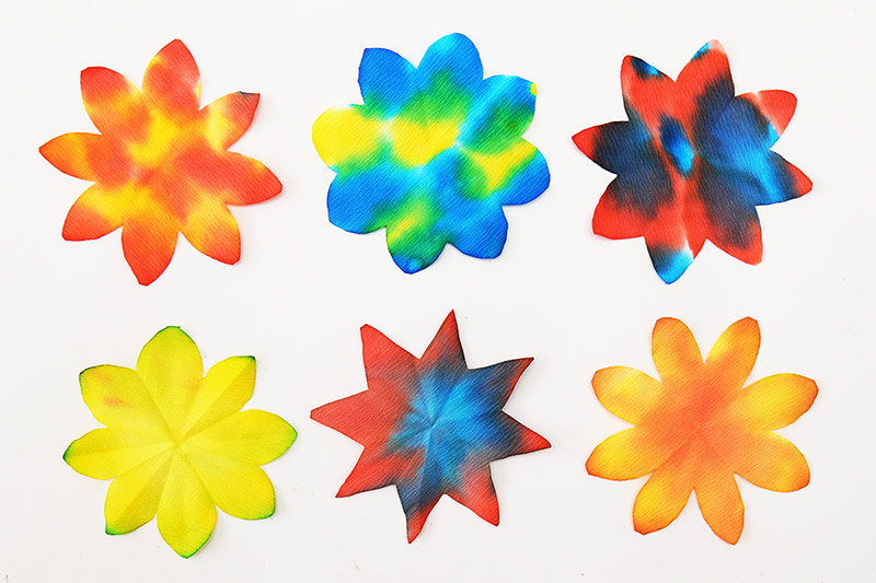 Coffee Filter Flowers - Two-Dimensional Flowers