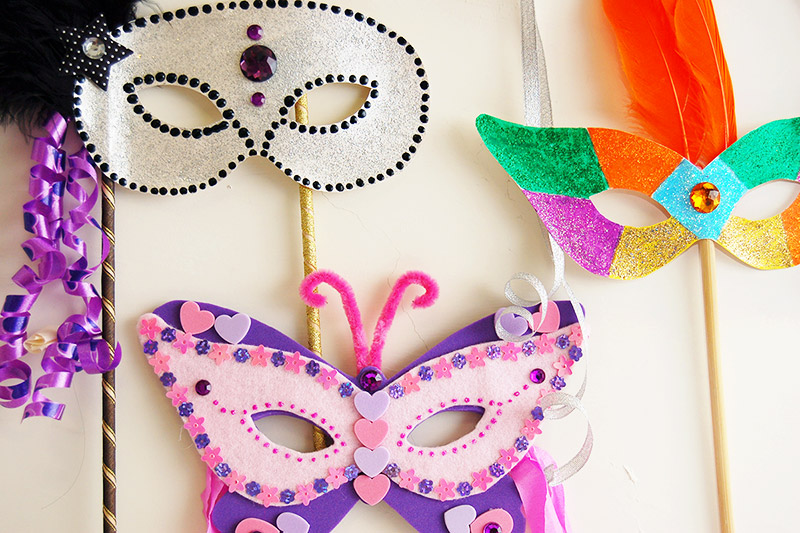 Masquerade and Mardi Gras Masks Craft
