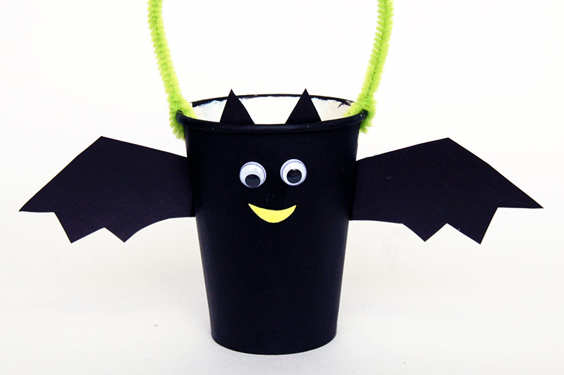 Paper Cup Bat Basket craft