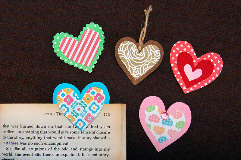 Paper Heart Bookmark craft