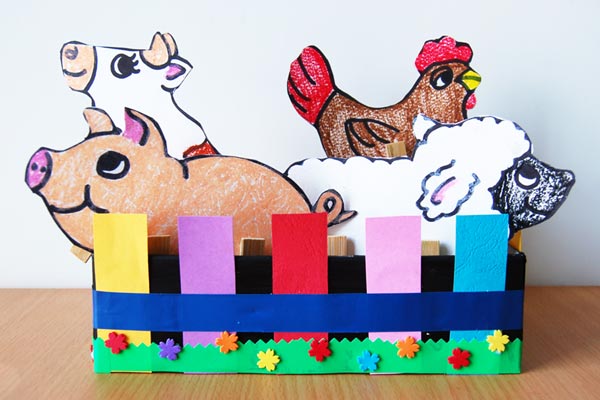 Clothespin Farm Animals craft
