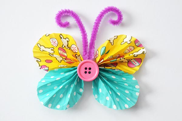 Cupcake Liner Butterflies craft