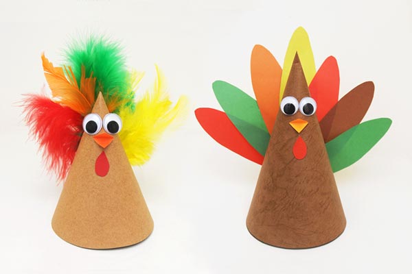 Paper Cone Turkey craft