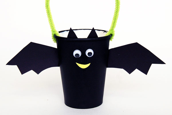 Paper Cup Bat Basket craft