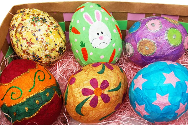 Papier Mache Easter Eggs