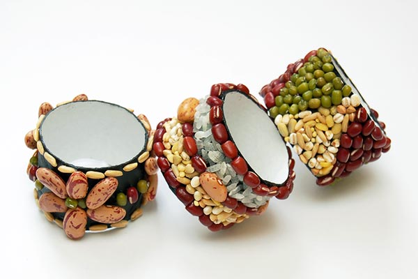 Seed Mosaic Napkin Rings craft