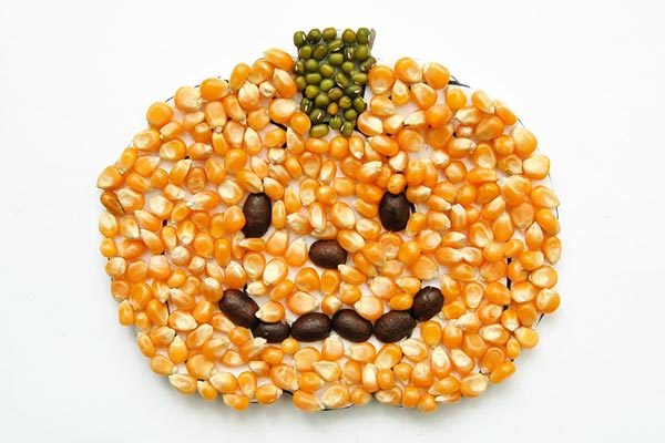 Seed Mosaic Pumpkin craft