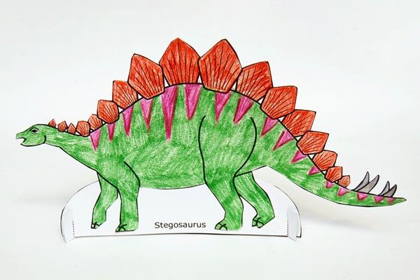 Standing Paper Dinosaurs craft