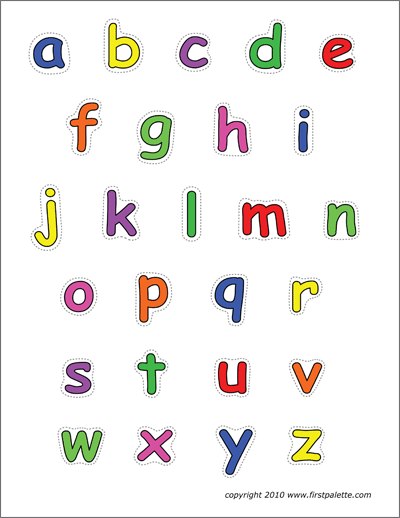Printable Colored Alphabet Lower Case Letters