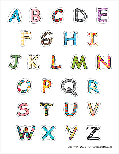 Printable Patterned Alphabet Upper Case Letters