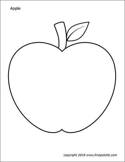 Printable Large Apple Coloring Page