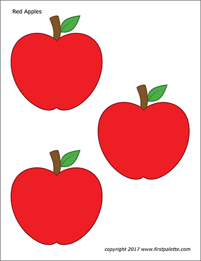 Printable Red Apples