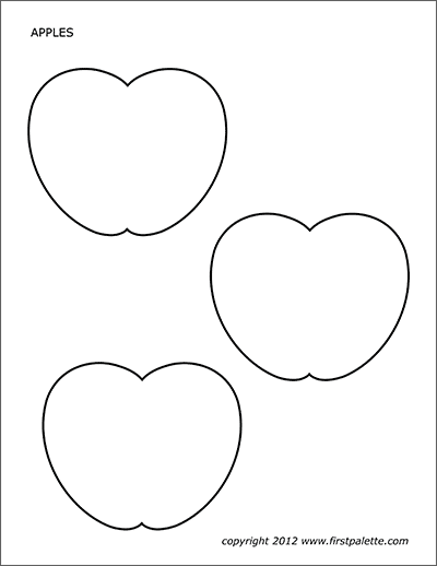 Printable Apples Coloring Page 1