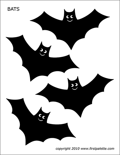 Printable Colored Bats