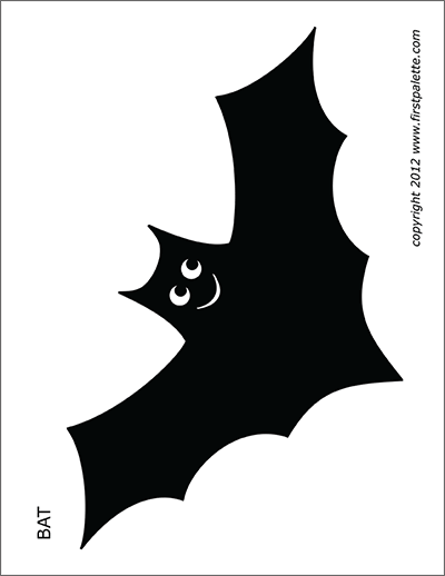 Printable Large Colored Bat