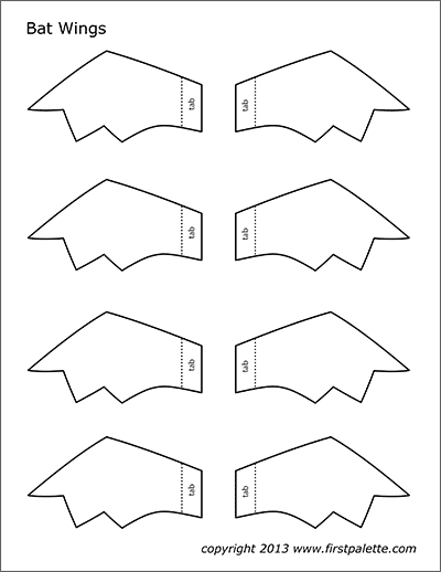 Printable Bat Wings Template