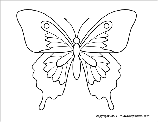 Printable Large Butterfly 2