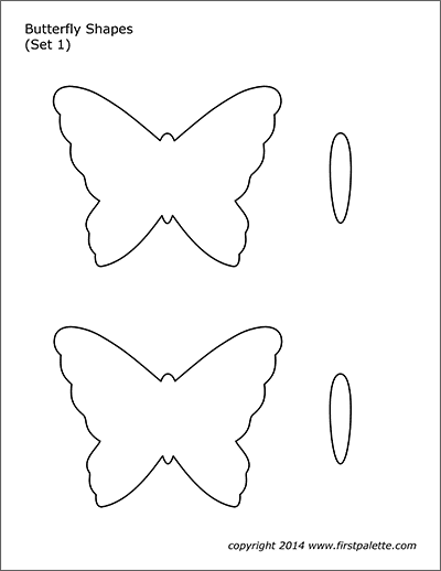 Printable Butterfly Shapes - Set 1