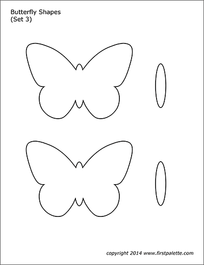 Printable Butterfly Shapes - Set 3