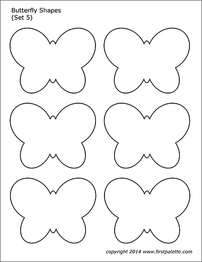 Printable Butterfly Shapes - Set 5