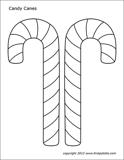 Printable Large Candy Canes Coloring Page