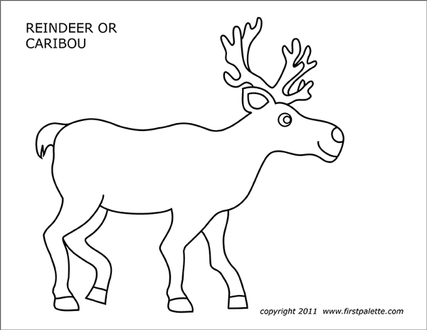 Printable Caribou Coloring Page