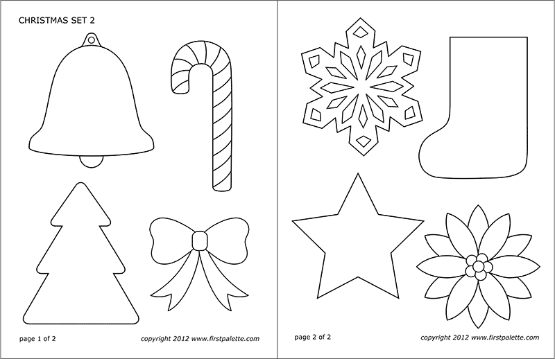 Printable Christmas Coloring Set 2