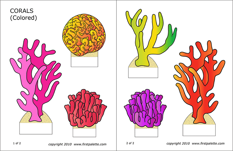Printable Colored Corals