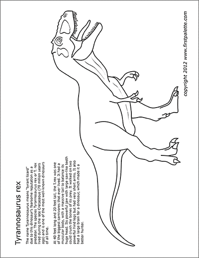 Printable T-rex Coloring Page