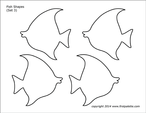 Printable Fish Shapes - Set 3