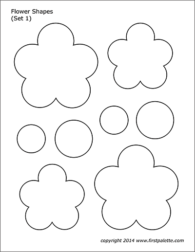 Printable Flower Shapes - Set 1