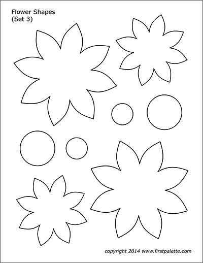Printable Flower Shapes - Set 3