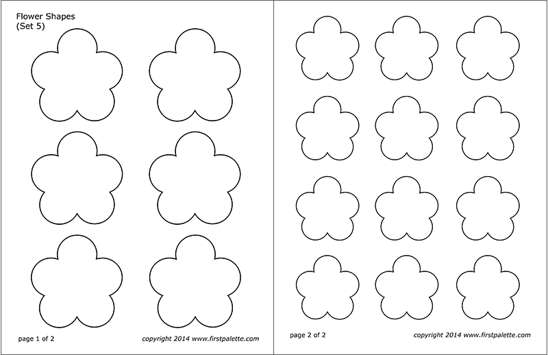 Printable Flower Shapes - Set 5
