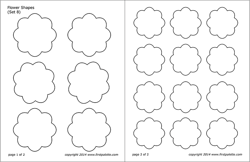Printable Flower Shapes - Set 8