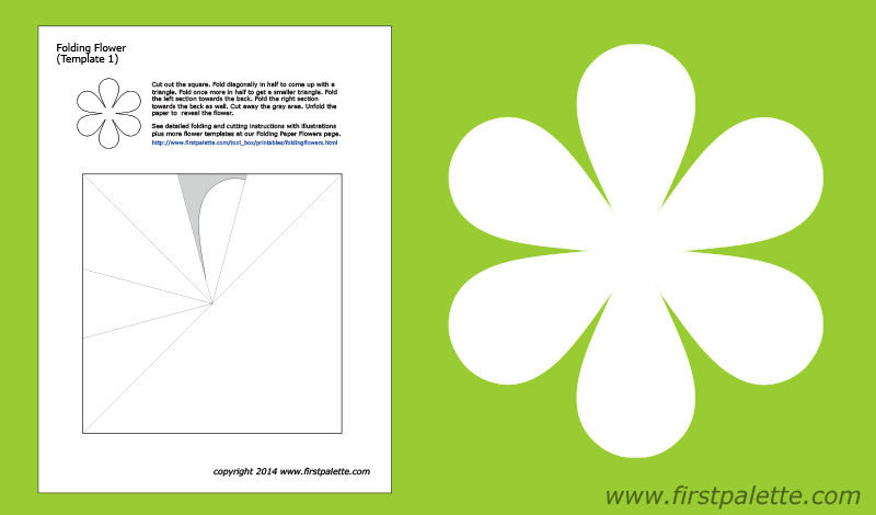 Printable Folding Flower - Template 1