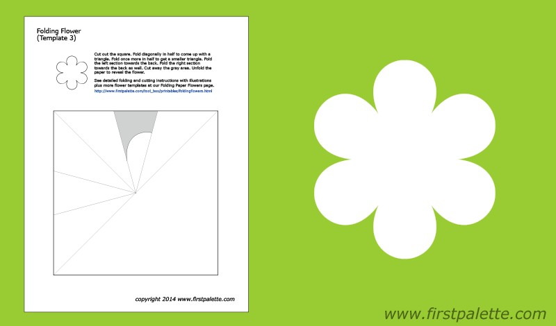 Printable Folding Flower - Template 3