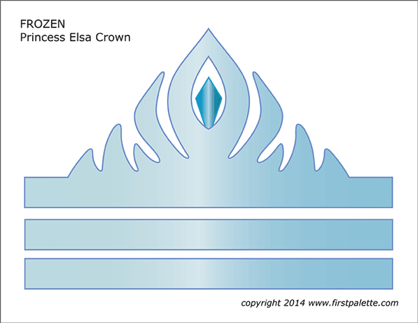 Printable Blue Frozen Princess Crown
