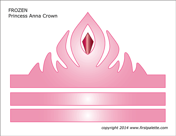 Printable Pink Frozen Princess Crown