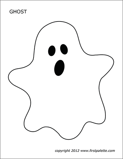 Printable Large Colored Ghost