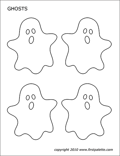 Printable Small Ghosts