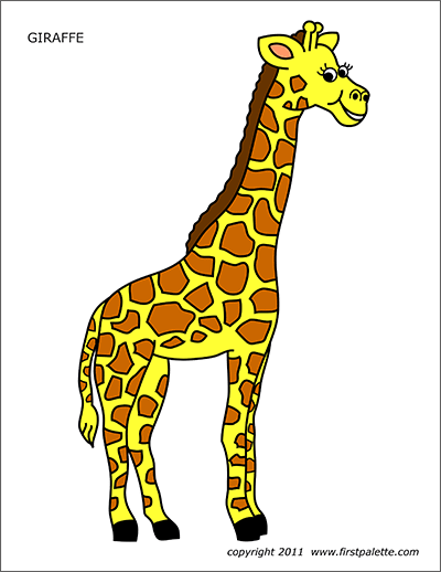 Printable Colored Giraffe