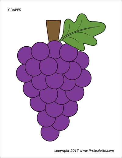 Printable Colored Grapes