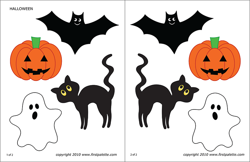 Printable Colored Halloween Characters