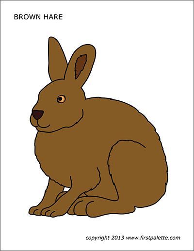 Printable Brown Hare