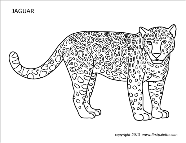 Printable Jaguar Coloring Page