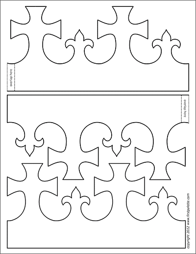 Printable King and Queen's Crown - Template 1