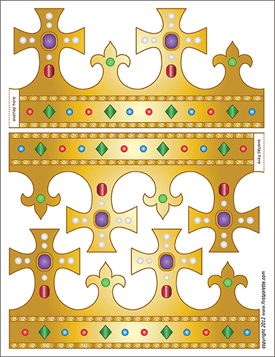 Printable King and Queen's Crown - Template 5