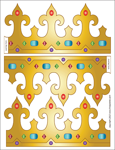 Printable King and Queen's Crown - Template 6