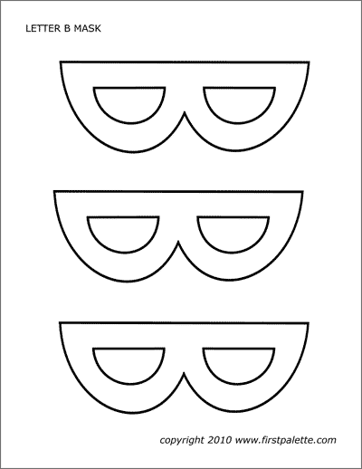 Letter B Mask template
