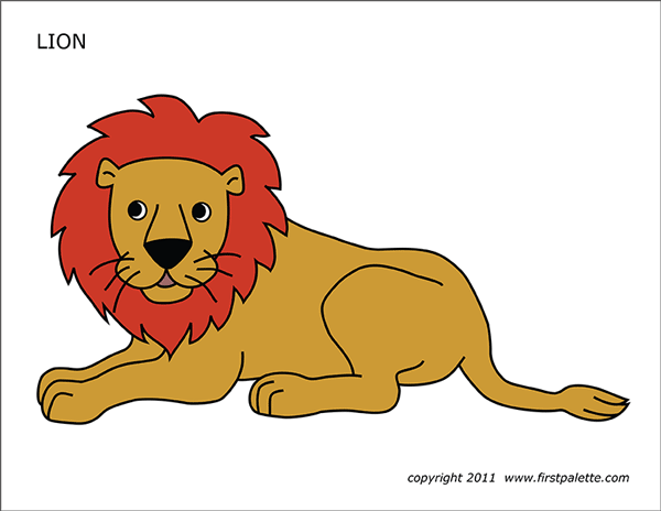 Printable Colored Lion